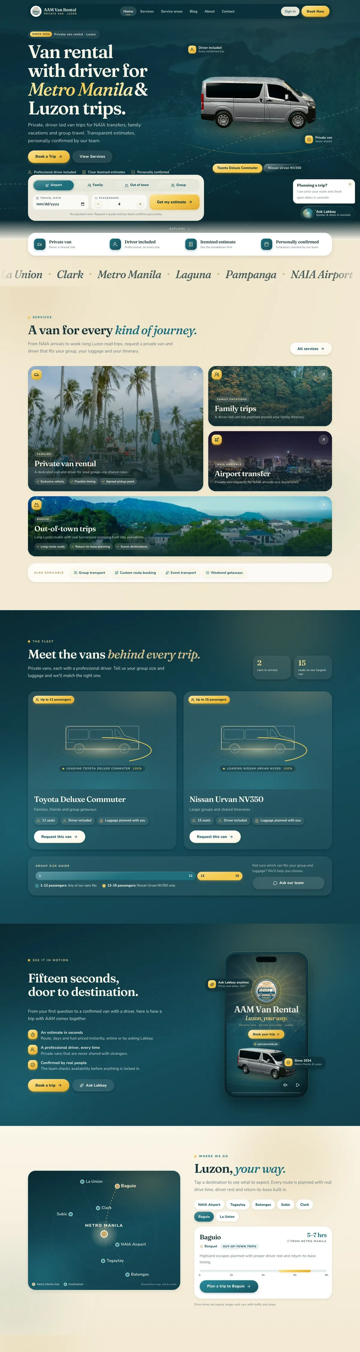AAM Van Rental, the full page