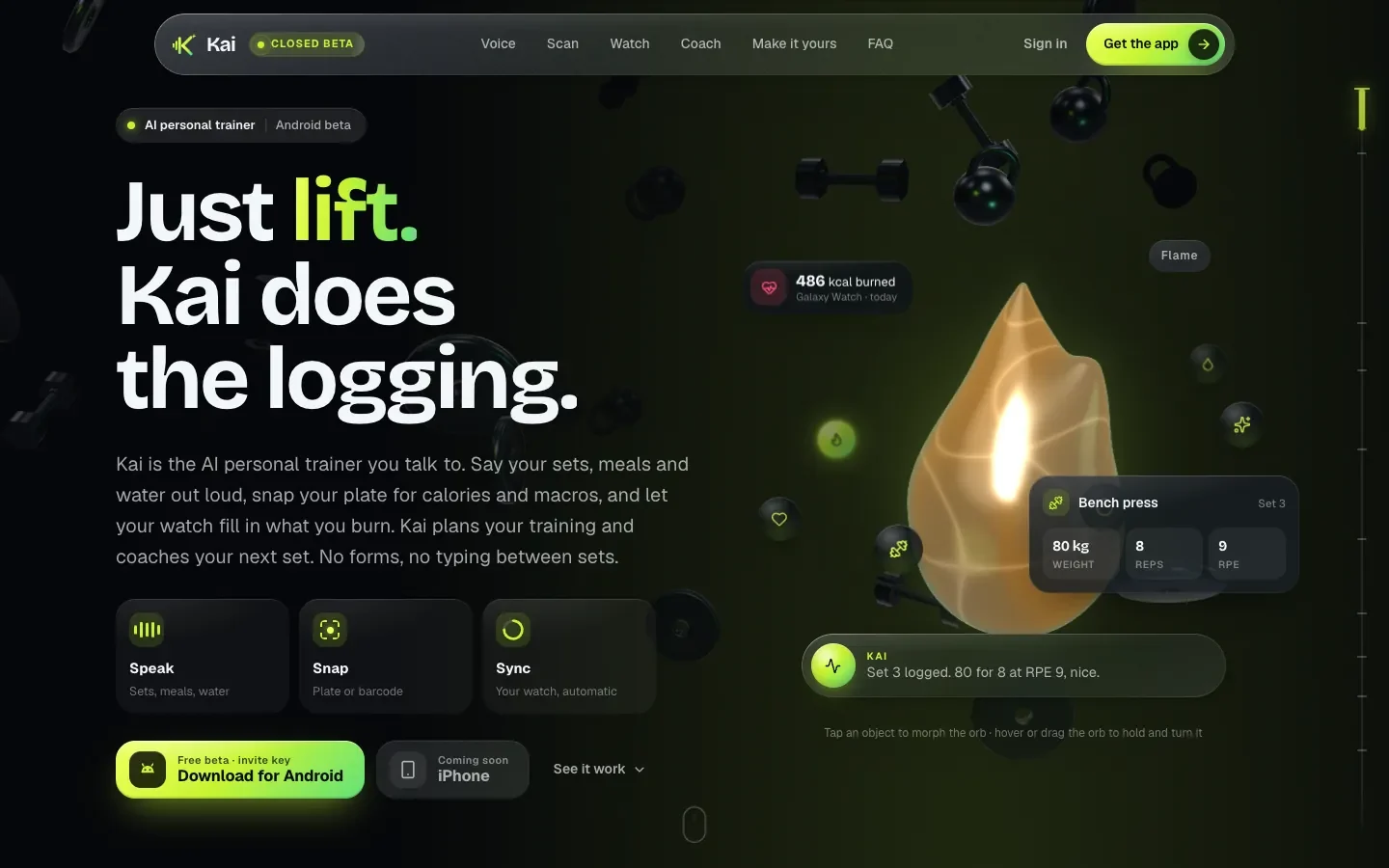 Kai on a desktop browser