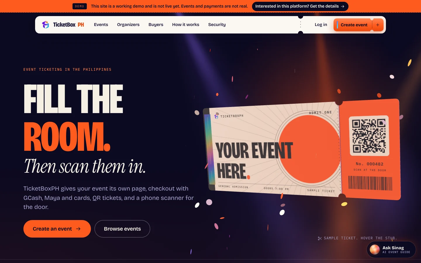 TicketBoxPH on a desktop browser