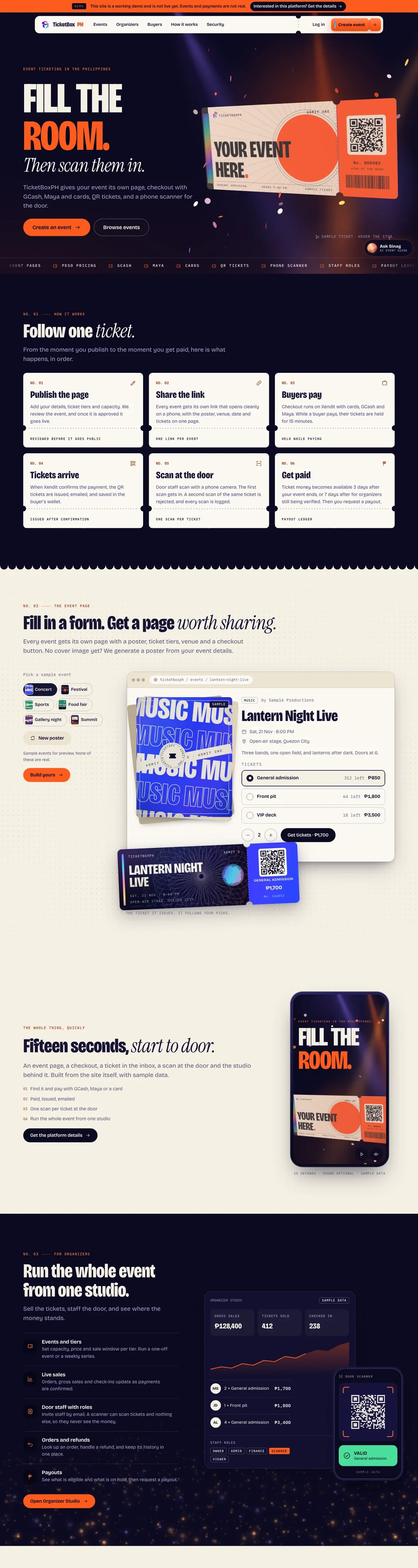 TicketBoxPH, the full page